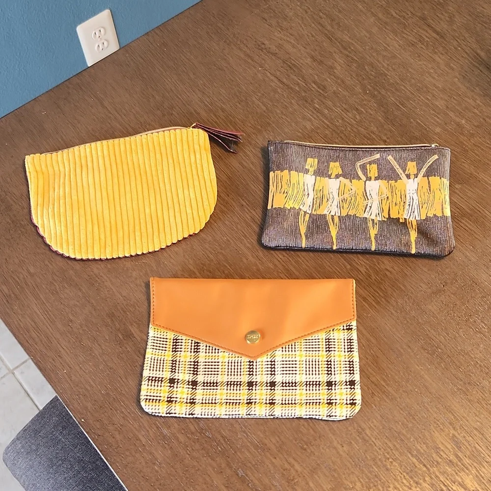Yellow Plaid Envelope Clutch - Women Accessories